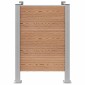vidaXL Φράχτης Σκουπιδιών Καφέ 85 x 85 x 115 cm Αλουμίνιο και WPC