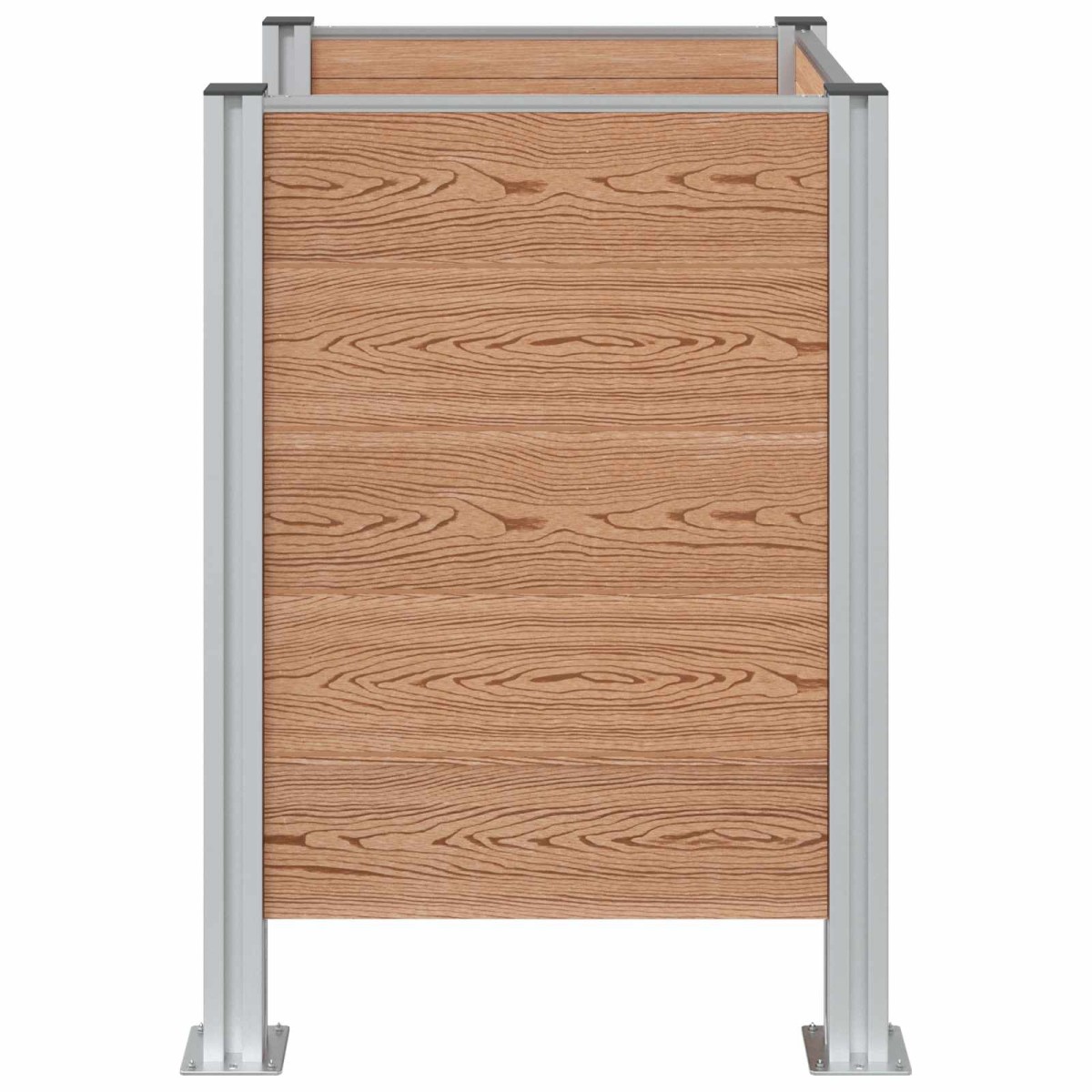 vidaXL Φράχτης Σκουπιδιών Καφέ 85 x 85 x 115 cm Αλουμίνιο και WPC