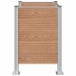 vidaXL Φράχτης Σκουπιδιών Καφέ 85 x 85 x 115 cm Αλουμίνιο και WPC