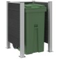 vidaXL Φράχτης Σκουπιδιών Γκρι 85 x 85 x 115 cm Αλουμίνιο και WPC