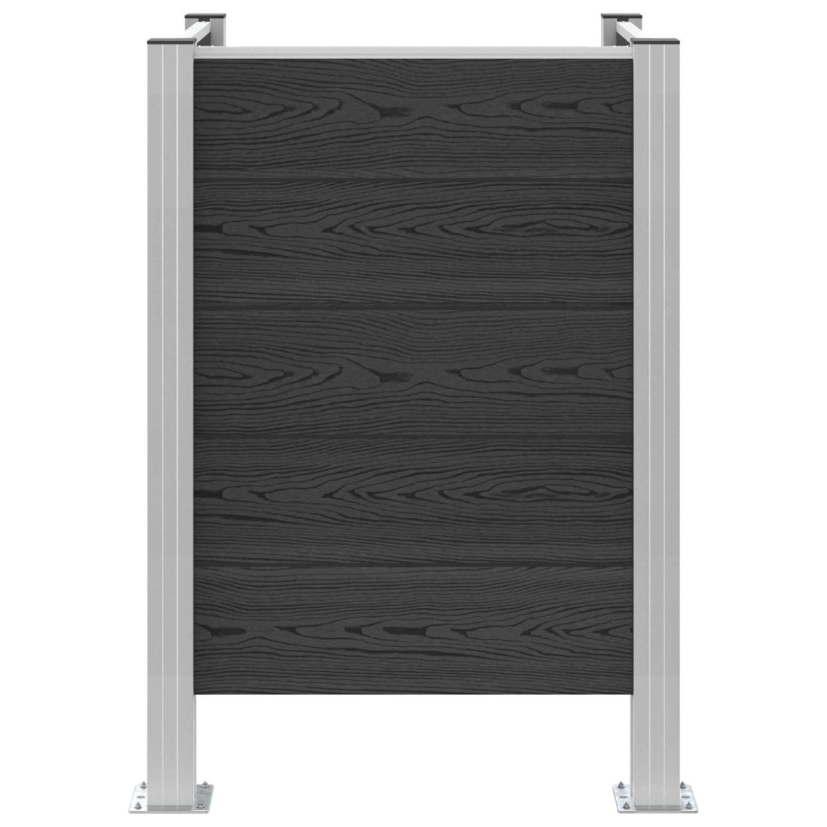 vidaXL Φράχτης Σκουπιδιών Γκρι 85 x 85 x 115 cm Αλουμίνιο και WPC