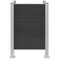 vidaXL Φράχτης Σκουπιδιών Γκρι 85 x 85 x 115 cm Αλουμίνιο και WPC