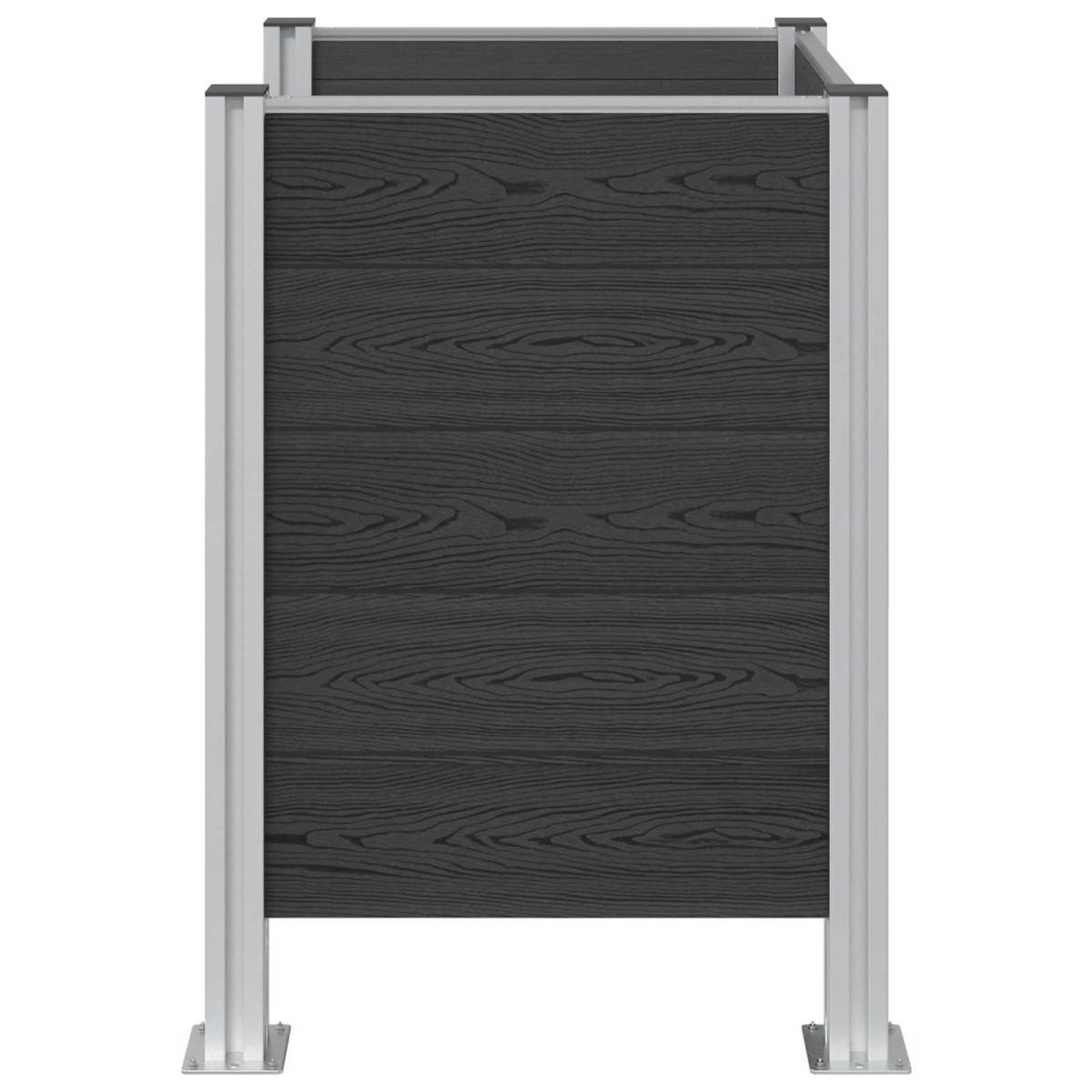vidaXL Φράχτης Σκουπιδιών Γκρι 85 x 85 x 115 cm Αλουμίνιο και WPC
