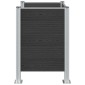 vidaXL Φράχτης Σκουπιδιών Γκρι 85 x 85 x 115 cm Αλουμίνιο και WPC
