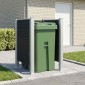 vidaXL Φράχτης Σκουπιδιών Γκρι 85 x 85 x 115 cm Αλουμίνιο και WPC
