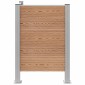 vidaXL Φράχτης Σκουπιδιών Καφέ 85 x 85 x 115 cm Αλουμίνιο και WPC