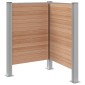 vidaXL Φράχτης Σκουπιδιών Καφέ 85 x 85 x 115 cm Αλουμίνιο και WPC