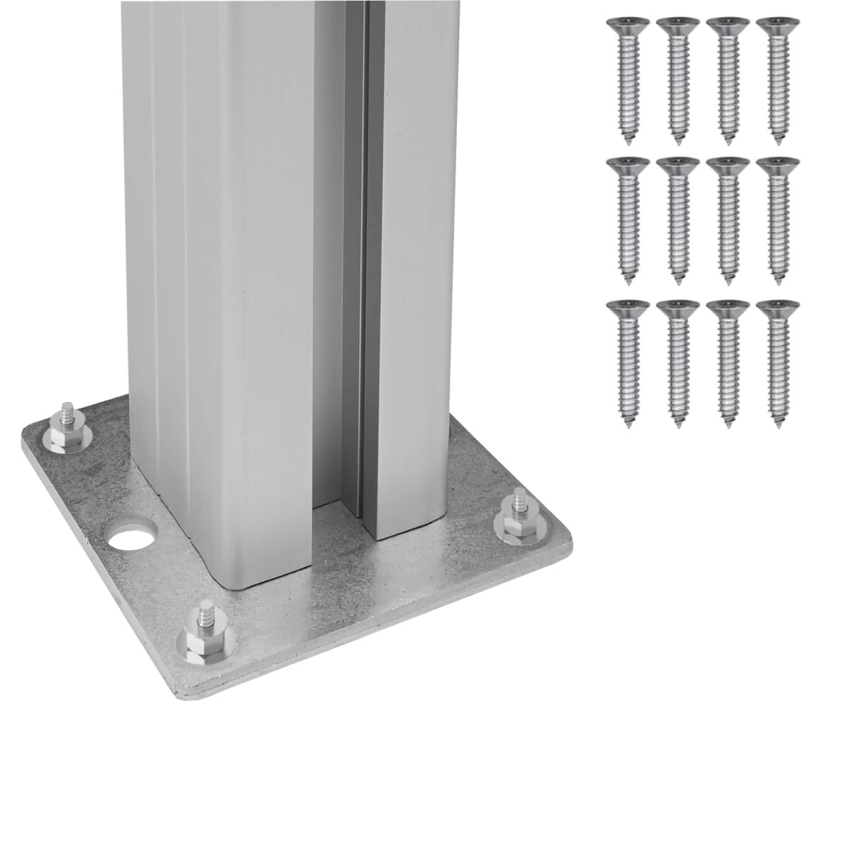 vidaXL Φράχτης Σκουπιδιών Καφέ 85 x 85 x 115 cm Αλουμίνιο και WPC