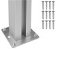 vidaXL Φράχτης Σκουπιδιών Καφέ 85 x 85 x 115 cm Αλουμίνιο και WPC