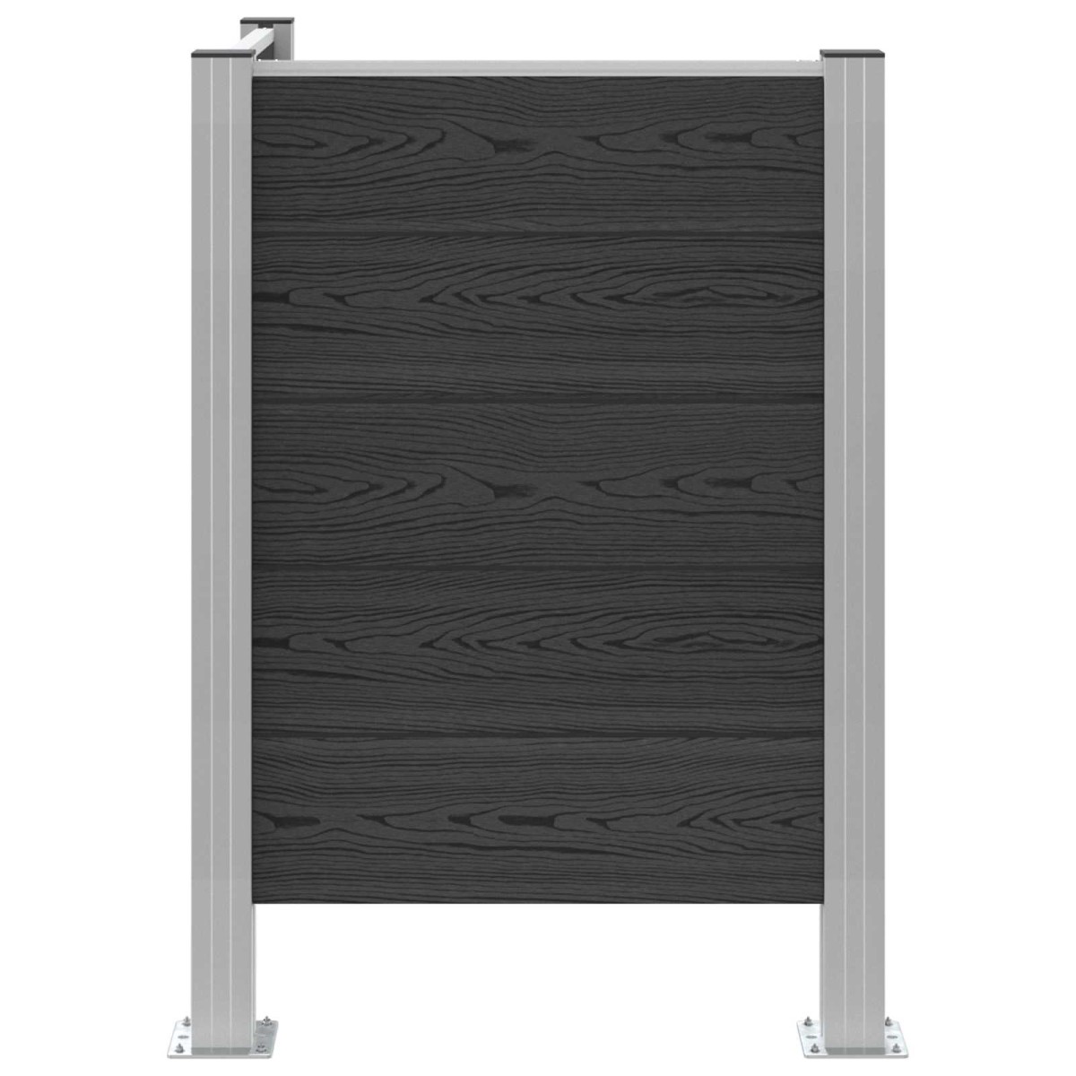 vidaXL Φράχτης Σκουπιδιών Γκρι 85 x 85 x 115 cm Αλουμίνιο και WPC