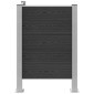vidaXL Φράχτης Σκουπιδιών Γκρι 85 x 85 x 115 cm Αλουμίνιο και WPC