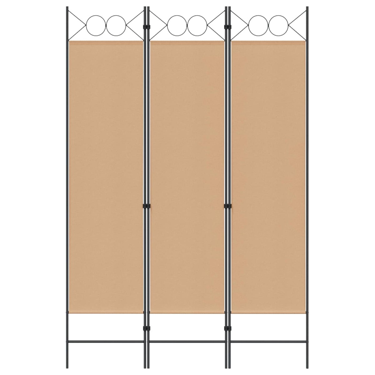 vidaXL 3-Panel Room Divider Μπεζ 120 x 180 cm Ύφασμα
