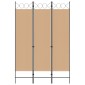 vidaXL 3-Panel Room Divider Μπεζ 120 x 180 cm Ύφασμα