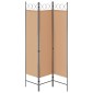 vidaXL 3-Panel Room Divider Μπεζ 120 x 180 cm Ύφασμα