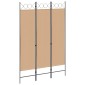 vidaXL 3-Panel Room Divider Μπεζ 120 x 180 cm Ύφασμα