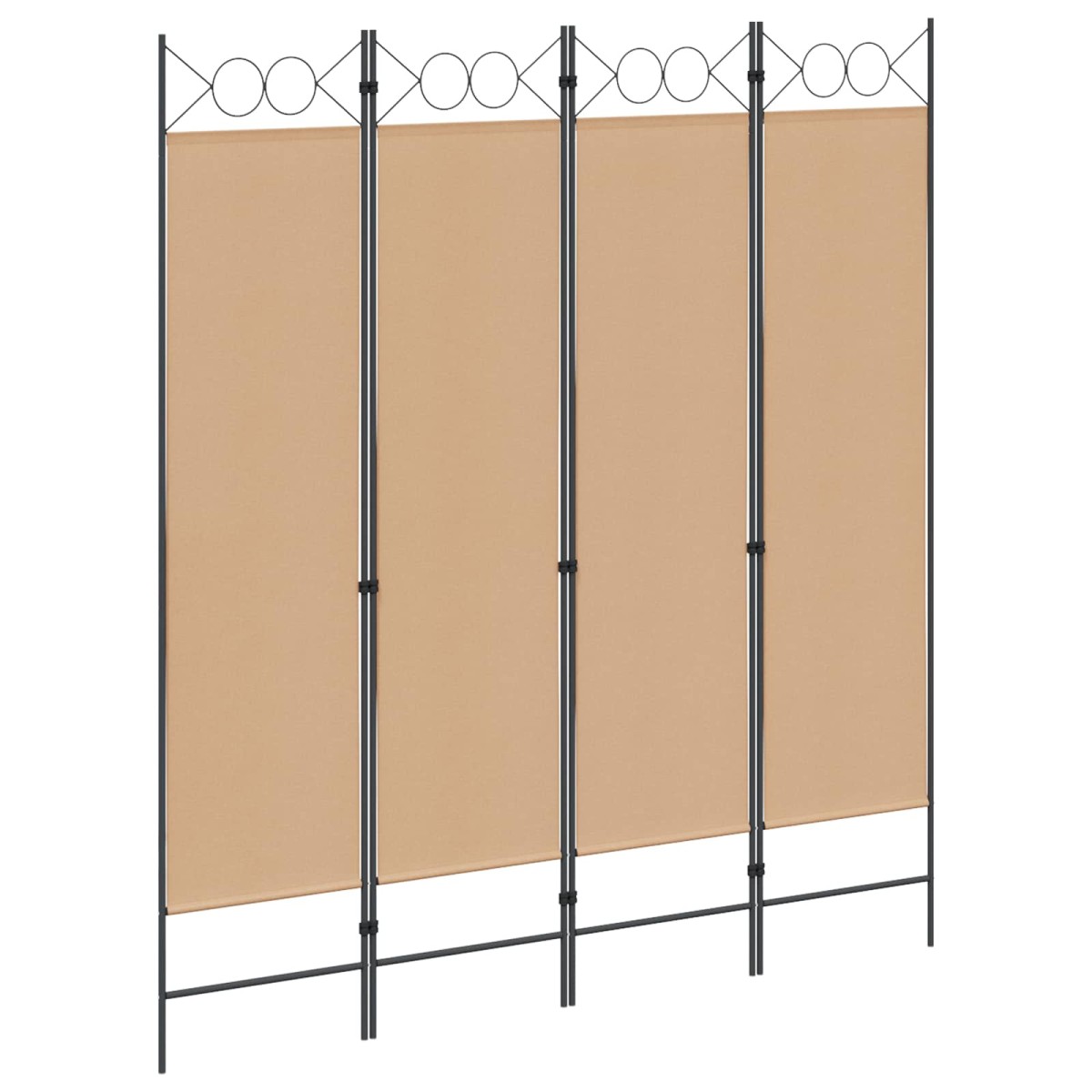 vidaXL 4-Πίνακας Διαχωριστικός Μπεζ 160 x 180 cm Ύφασμα