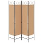 vidaXL 4-Πίνακας Διαχωριστικός Μπεζ 160 x 180 cm Ύφασμα