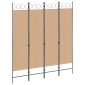 vidaXL 4-Πίνακας Διαχωριστικός Μπεζ 160 x 180 cm Ύφασμα