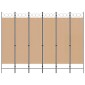 vidaXL Διαχωριστικό Δωματίου 6-Πάνελ Μπεζ 240 x 180 cm Ύφασμα