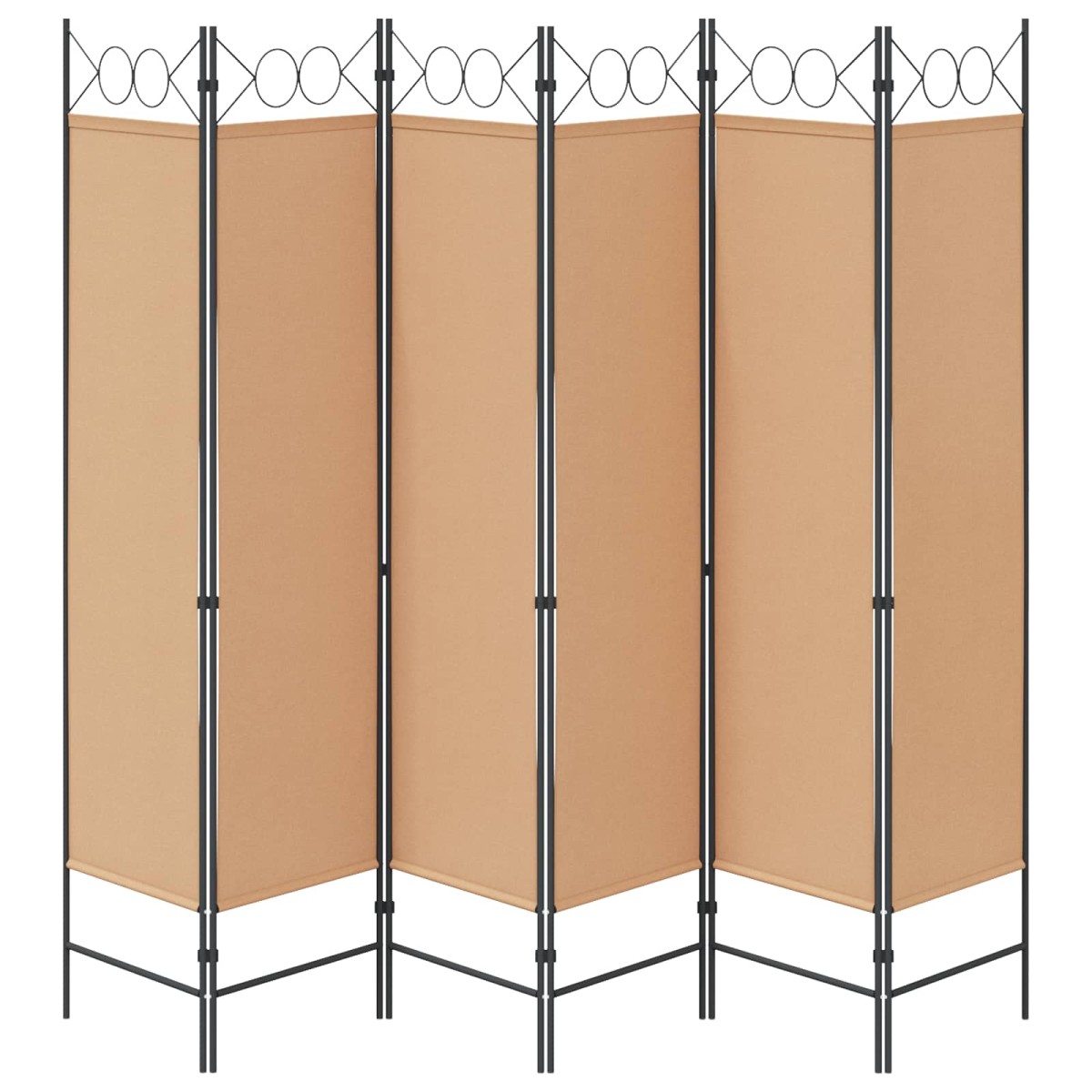 vidaXL Διαχωριστικό Δωματίου 6-Πάνελ Μπεζ 240 x 180 cm Ύφασμα