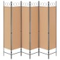 vidaXL Διαχωριστικό Δωματίου 6-Πάνελ Μπεζ 240 x 180 cm Ύφασμα