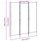 vidaXL Διαχωριστικό Δωματίου Μπεζ 150 x 180 cm Ύφασμα