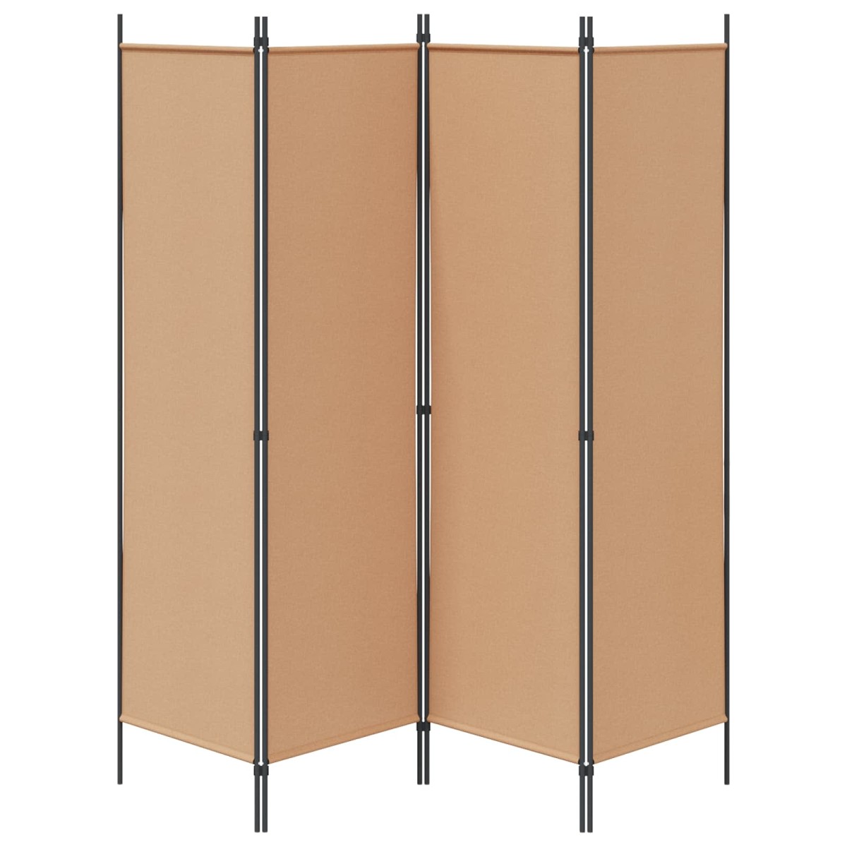 vidaXL 4-Πίνακας Διαχωριστικός Μπεζ 200 x 180 cm Ύφασμα