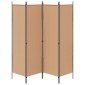 vidaXL 4-Πίνακας Διαχωριστικός Μπεζ 200 x 180 cm Ύφασμα