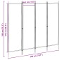vidaXL 4-Πίνακας Διαχωριστικός Μπεζ 200 x 180 cm Ύφασμα
