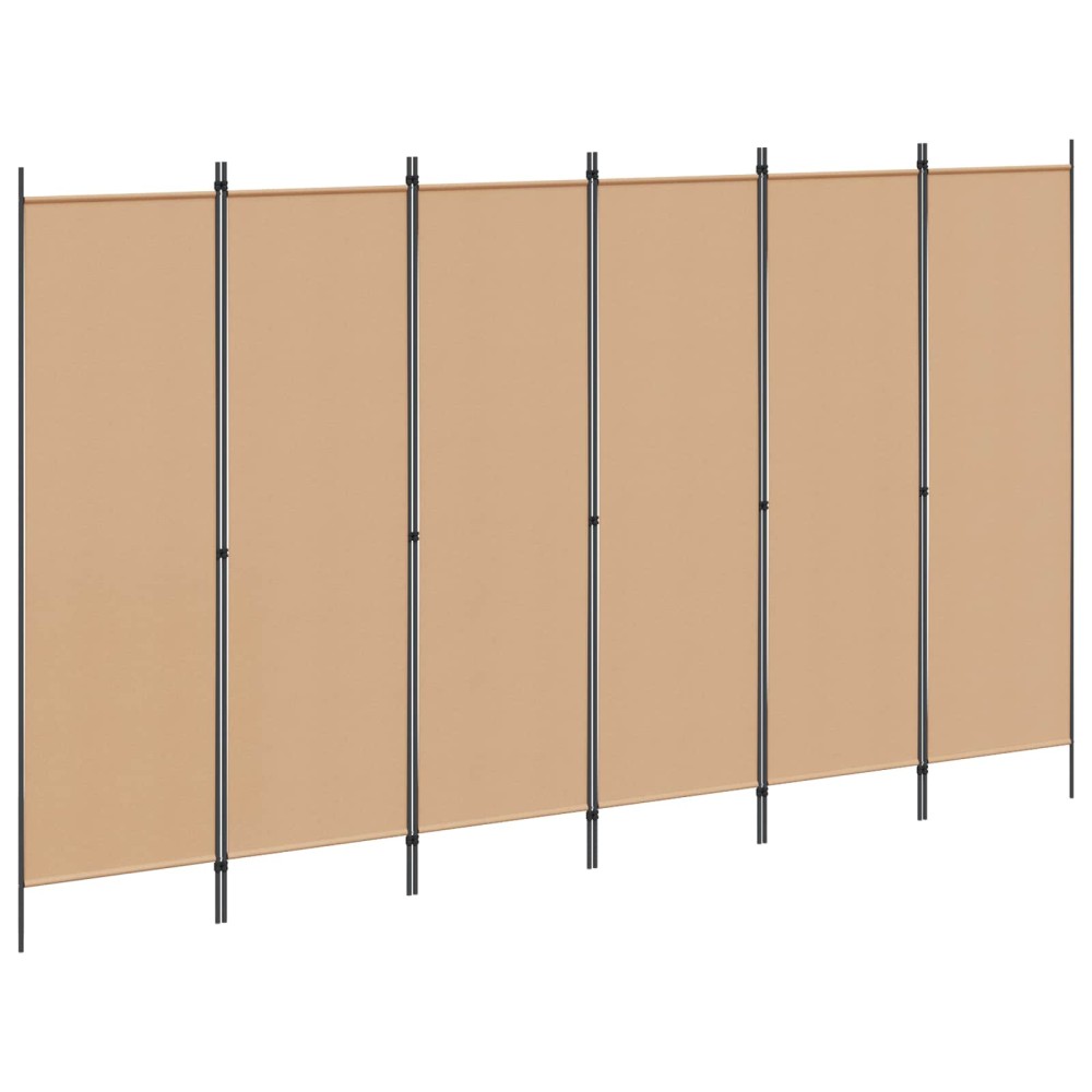 vidaXL Διαχωριστικό Δωματίου 6-Πάνελ Μπεζ 300 x 180 cm Ύφασμα