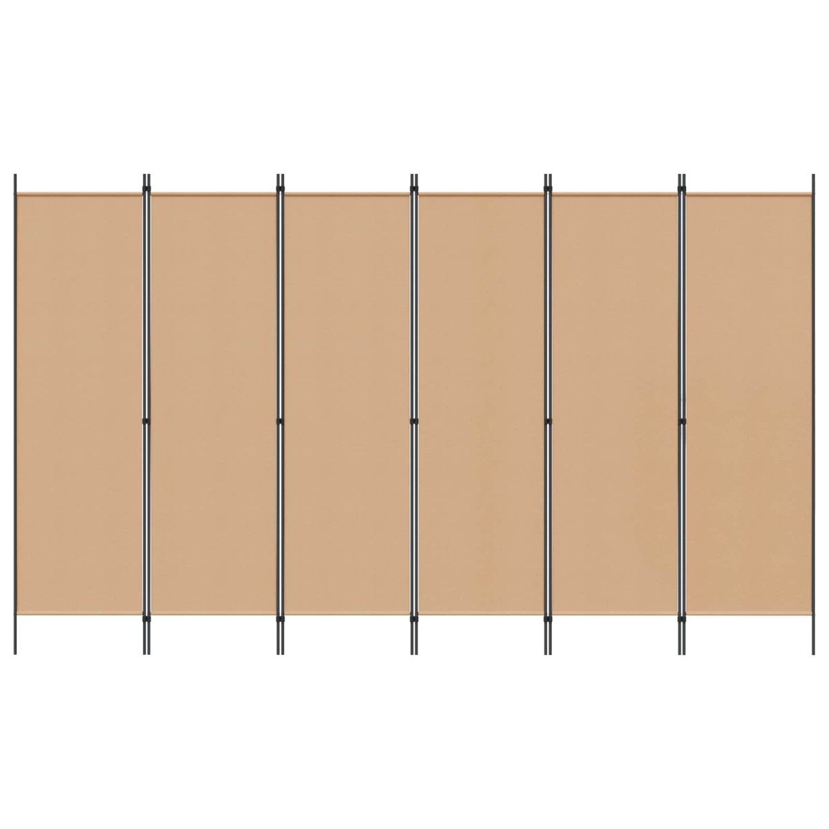 vidaXL Διαχωριστικό Δωματίου 6-Πάνελ Μπεζ 300 x 180 cm Ύφασμα