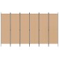vidaXL Διαχωριστικό Δωματίου 6-Πάνελ Μπεζ 300 x 180 cm Ύφασμα