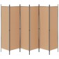 vidaXL Διαχωριστικό Δωματίου 6-Πάνελ Μπεζ 300 x 180 cm Ύφασμα
