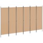 vidaXL Διαχωριστικό Δωματίου 6-Πάνελ Μπεζ 300 x 180 cm Ύφασμα