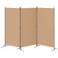 vidaXL 3-Panel Room Divider Μπεζ 260 x 180 cm Ύφασμα