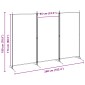vidaXL 3-Panel Room Divider Μπεζ 260 x 180 cm Ύφασμα