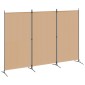 vidaXL 3-Panel Room Divider Μπεζ 260 x 180 cm Ύφασμα