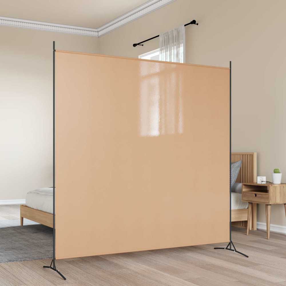 vidaXL Μονοπλάκι Διαχωριστής Δωματίου Μπεζ 175 x 180 cm Ύφασμα