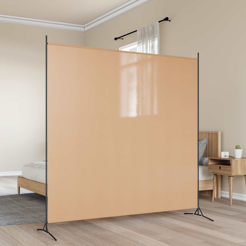 vidaXL Μονοπλάκι Διαχωριστής Δωματίου Μπεζ 175 x 180 cm Ύφασμα