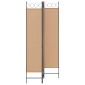vidaXL 3-Panel Room Divider Μπεζ 120 x 200 cm Ύφασμα