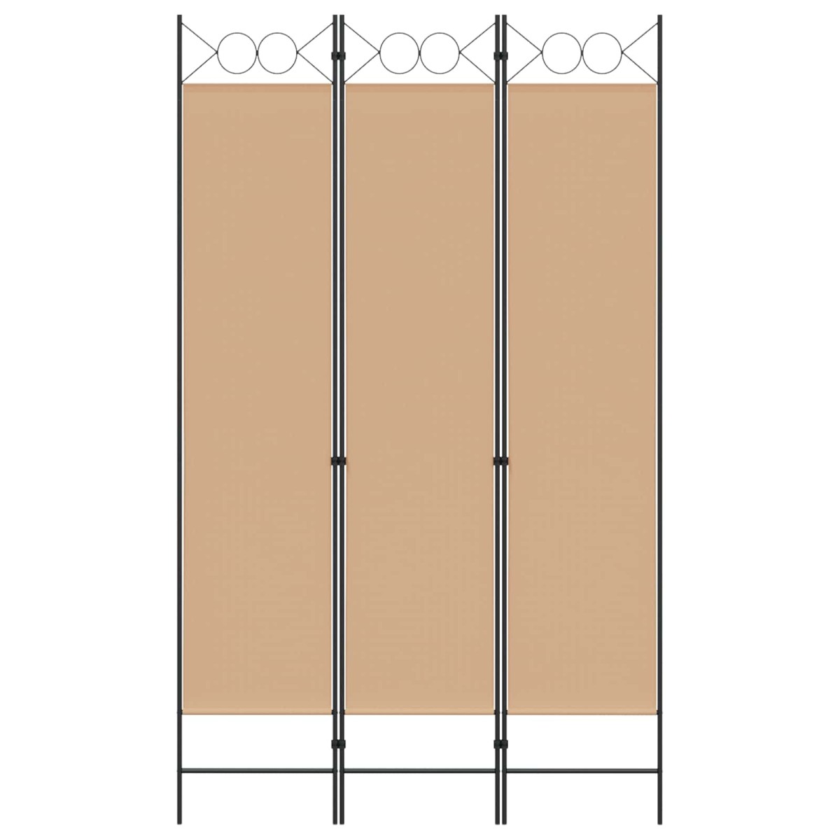 vidaXL 3-Panel Room Divider Μπεζ 120 x 200 cm Ύφασμα