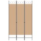 vidaXL 3-Panel Room Divider Μπεζ 120 x 200 cm Ύφασμα