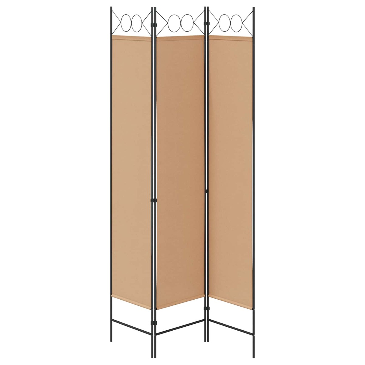 vidaXL 3-Panel Room Divider Μπεζ 120 x 200 cm Ύφασμα