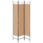 vidaXL 3-Panel Room Divider Μπεζ 120 x 200 cm Ύφασμα