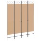 vidaXL 4-Πίνακας Διαχωριστικός Μπεζ 160 x 200 cm Ύφασμα