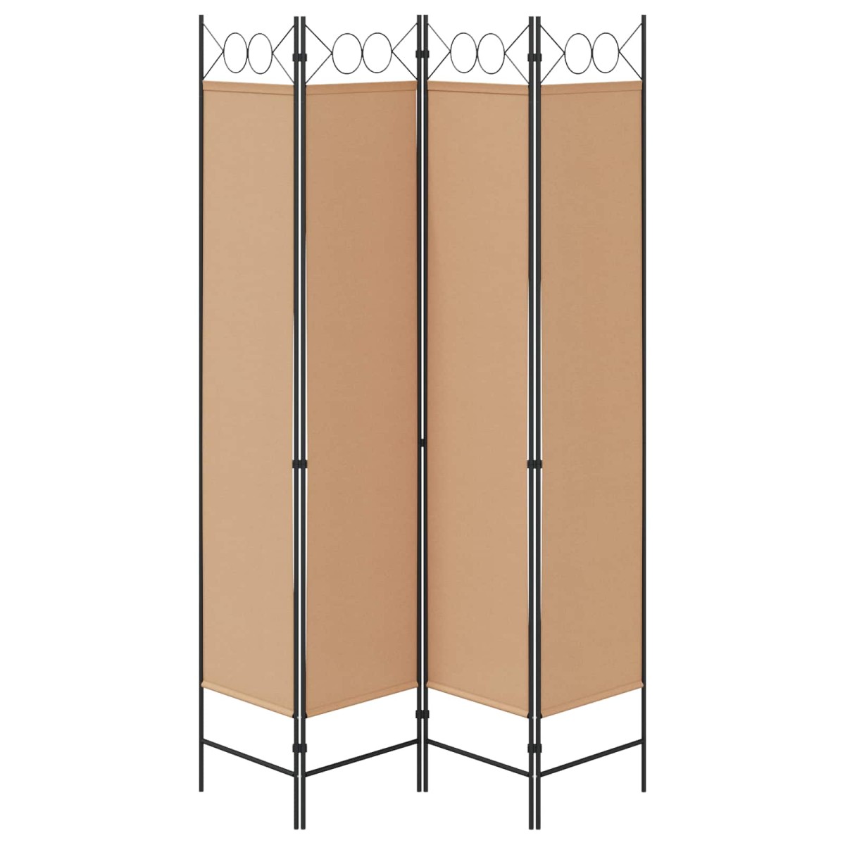 vidaXL 4-Πίνακας Διαχωριστικός Μπεζ 160 x 200 cm Ύφασμα