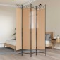 vidaXL 4-Πίνακας Διαχωριστικός Μπεζ 160 x 200 cm Ύφασμα