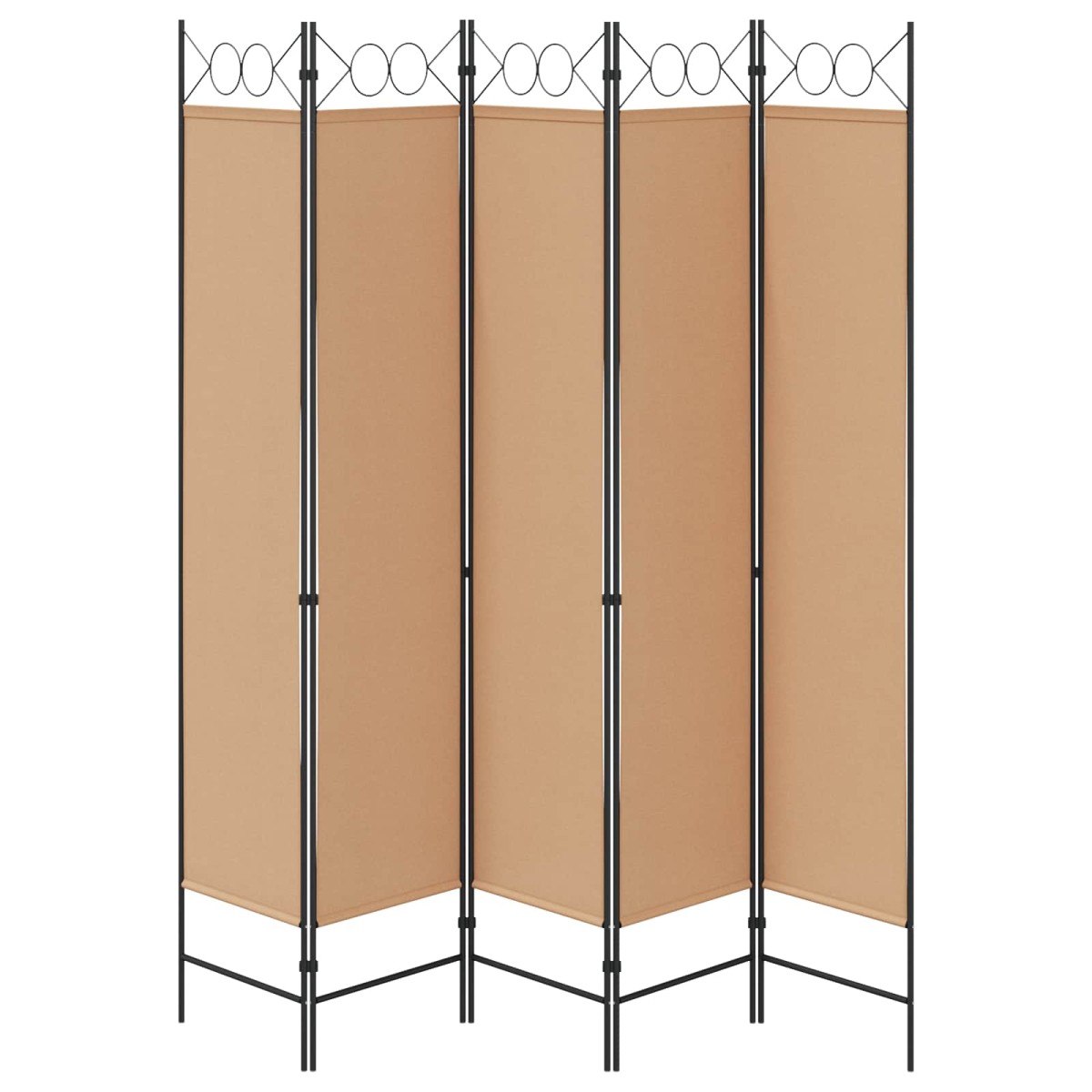 vidaXL 5-Panel Διχοτόμος Μπεζ 200 x 200 cm Ύφασμα