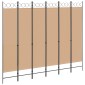vidaXL Διαχωριστικό Δωματίου 6-Πάνελ Μπεζ 240 x 200 cm Ύφασμα