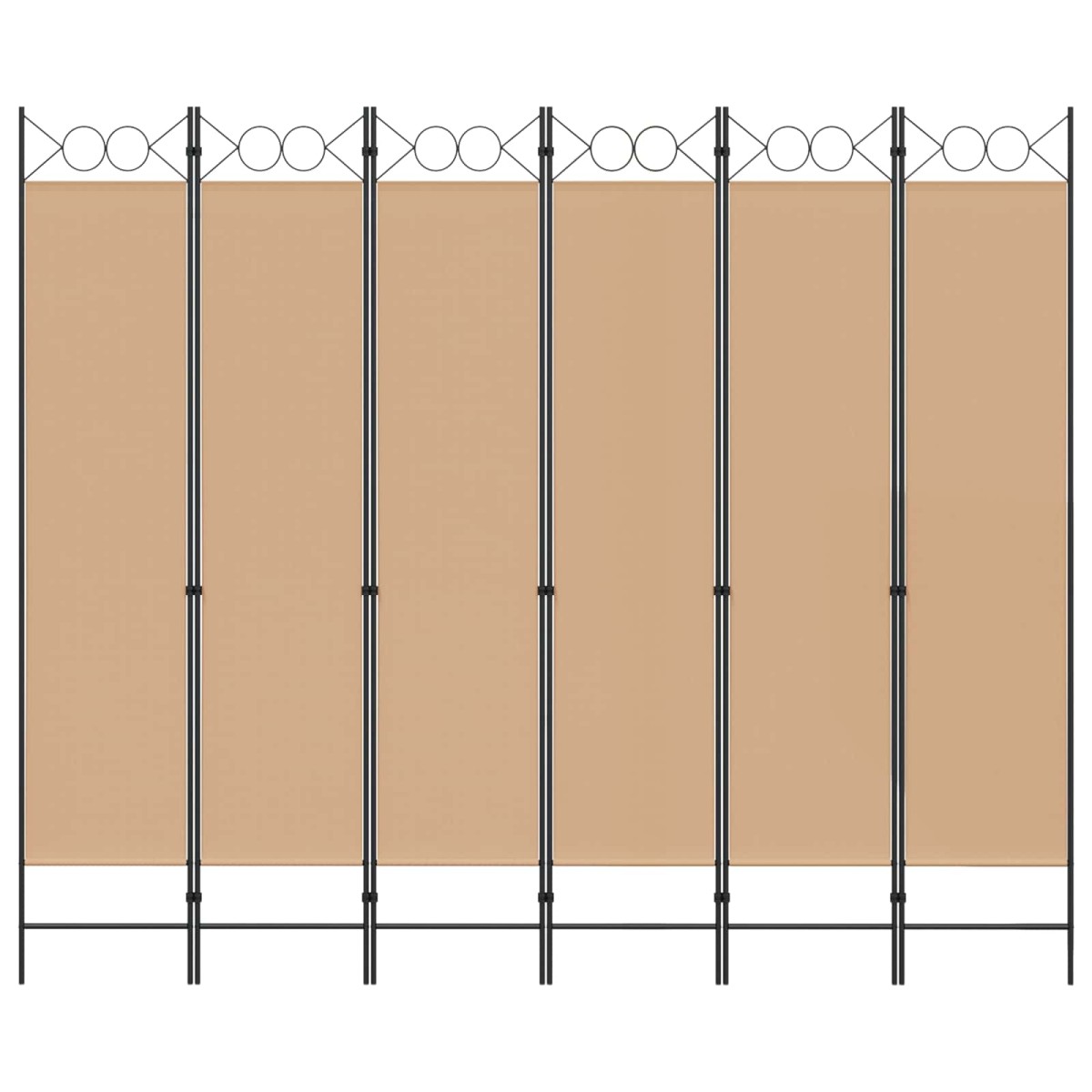 vidaXL Διαχωριστικό Δωματίου 6-Πάνελ Μπεζ 240 x 200 cm Ύφασμα